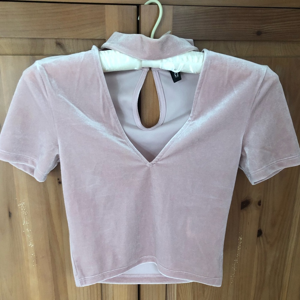 Velvet crop top